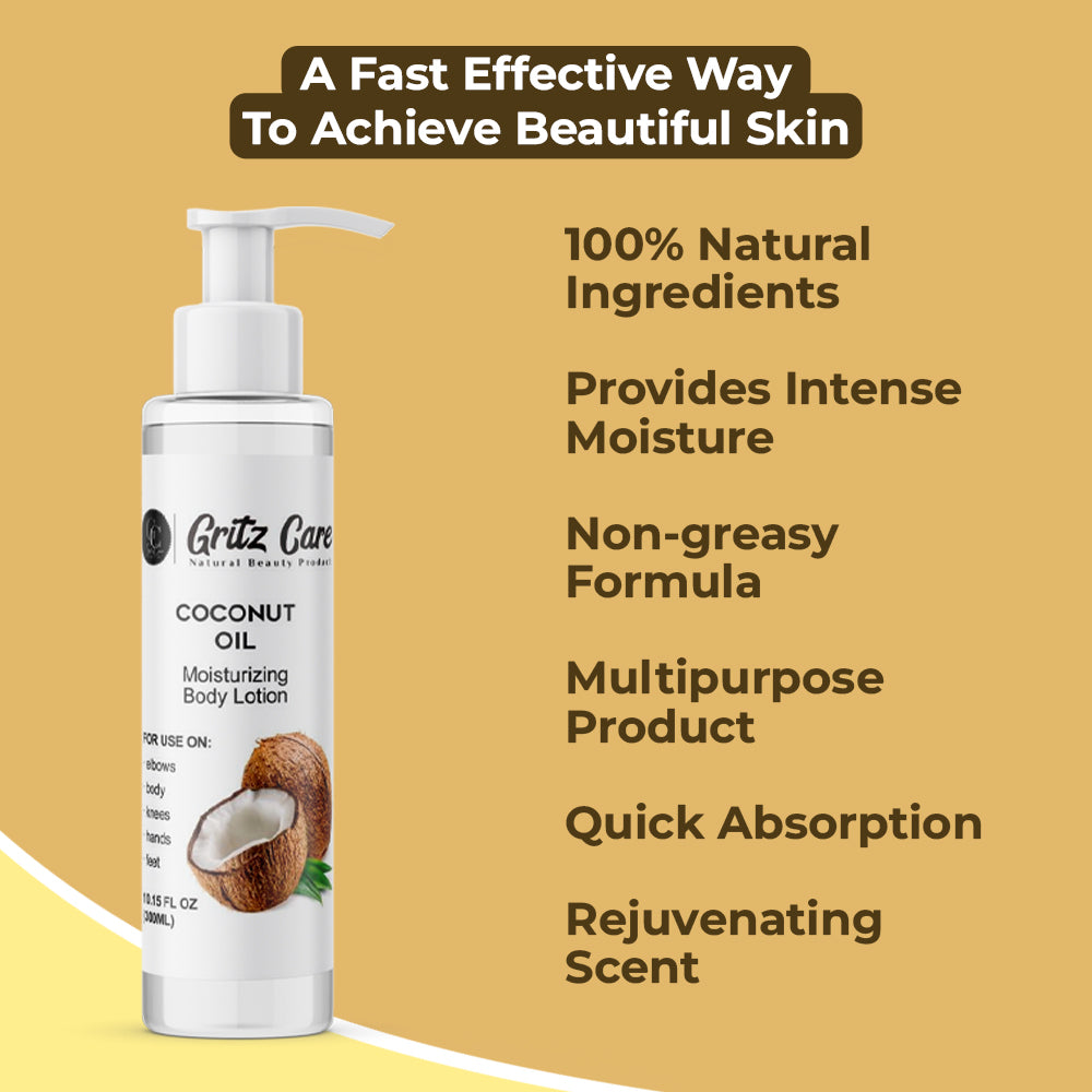 Gritz Coconut Oil Moisturizing Body Lotion natural