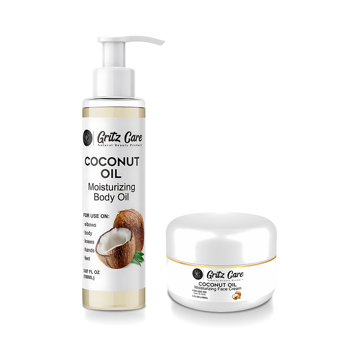 Gritz Care Moisturizing Body Oil And Face Cream Combo