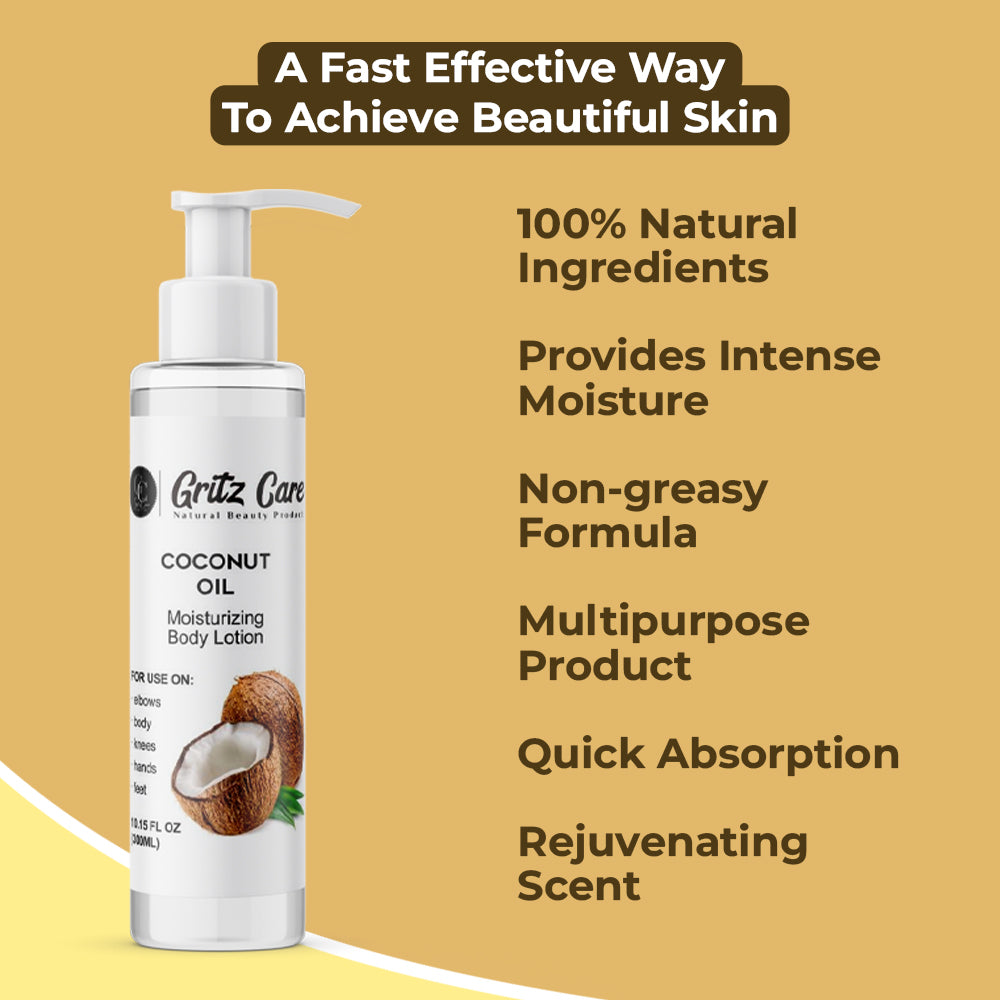 Gritz Coconut Oil Moisturizing Body Lotion | 300 ml