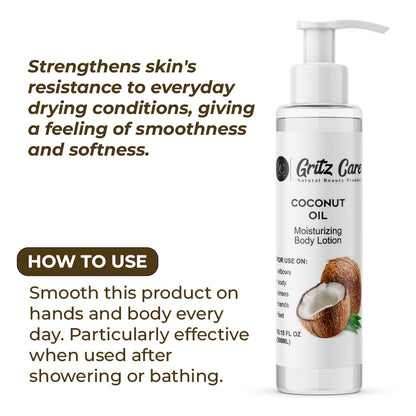 Gritz Coconut Oil Moisturizing Body Lotion | 300 ml