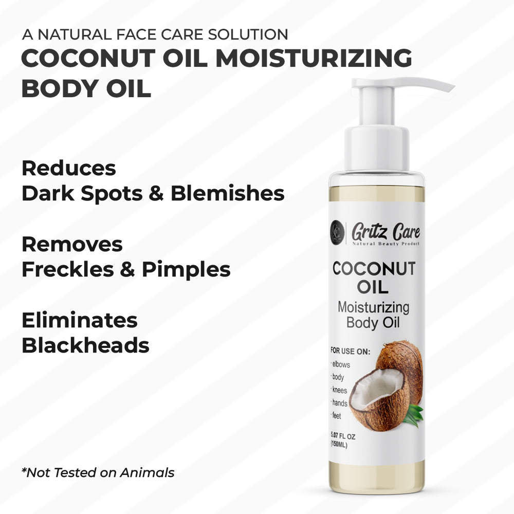 Gritz Coconut Oil Moisturizing Body oil | 150 ml