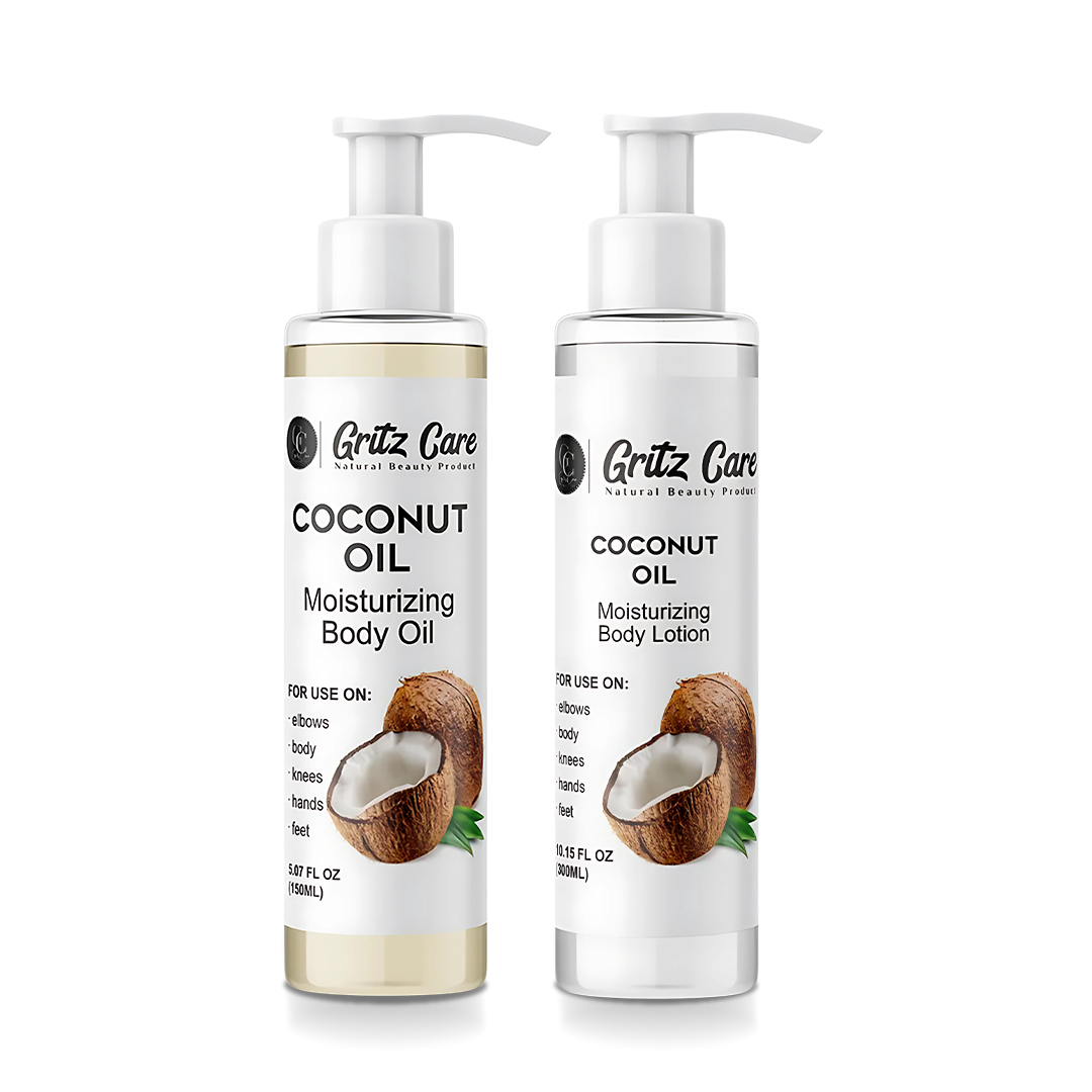 Gritz Care Moisturizing Body Oil and Body Lotion Combo